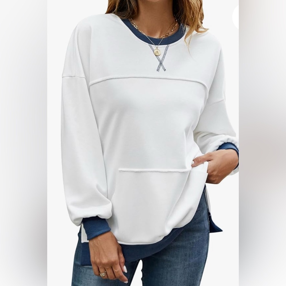 🆕 BMJL Women's Oversized Sweatshirts Casual Crewneck Pullover XL